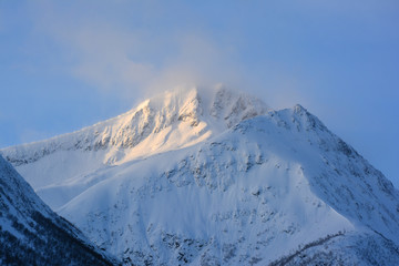 Fototapeta na wymiar Snowy mountain