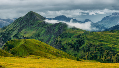 Amazing nature landscape at Dolomites Alps.