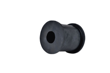 Closeup shock absorber car bushing on a white background