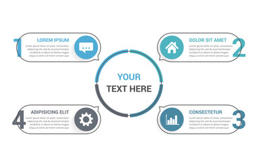 Infographic Template with 4 Elements