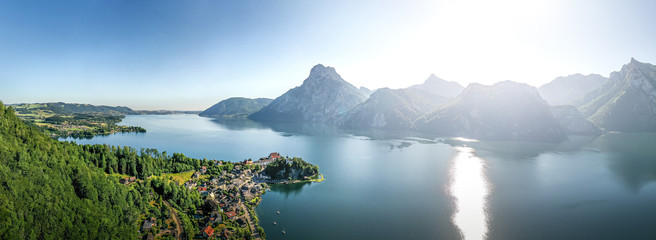 Traunkirchen on the idyllic Traunsee in Austria