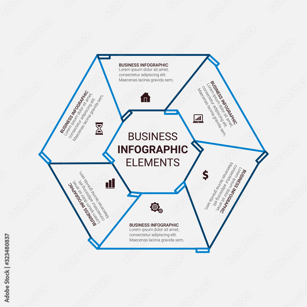 Poster abstract infographics number options template. vector illustration. can be used for workflow layout,