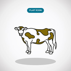 Cow, farm animal line icon.Simple logo vector illustration for graphic and web design.