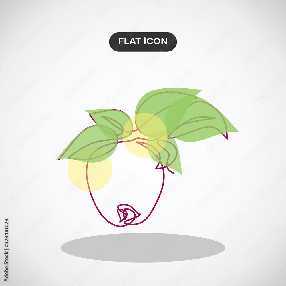 Poster apple continuous line drawing,vector.simple logo vector illustration for graphic and web design.