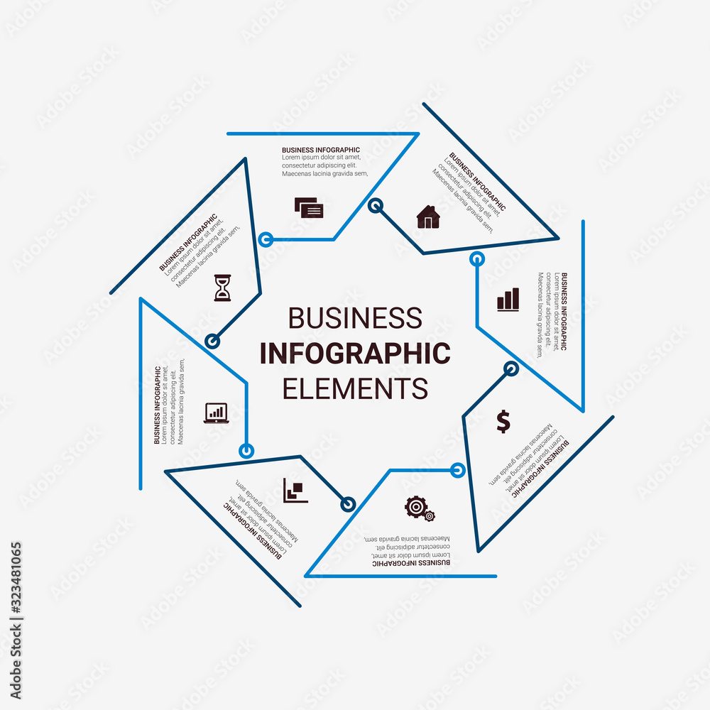 Poster abstract infographics number options template. vector illustration. can be used for workflow layout,