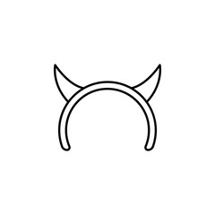 horns line illustration icon on white background