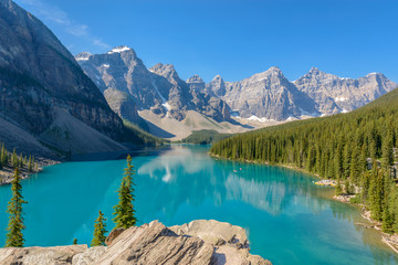 Majestic mountain lake in Canada.