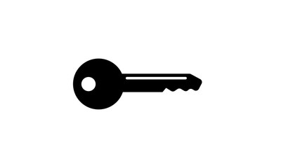 Key Icon in trendy flat style isolated on grey background