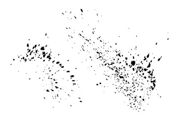 Black paint splatter isolated. Vector texture set