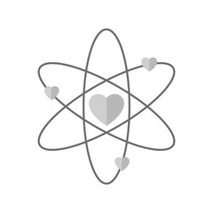 Atomic heart icon. Vector illustration.