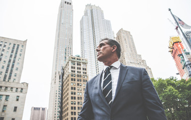 Successful business man in New york city, portraits and lifestyle