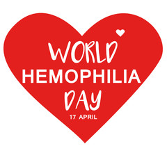 World Hemophilia Day, Poster Or Banner Background. Healthcare, medical concept. 17 april, blood diseases. 