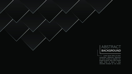 Black abstract background for web sites, covers, banners, flyers, headlines, landing pages, etc. Vector design.