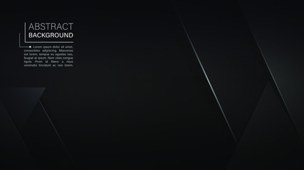 Black abstract background for web sites, covers, banners, flyers, headlines, landing pages, etc. Vector design.