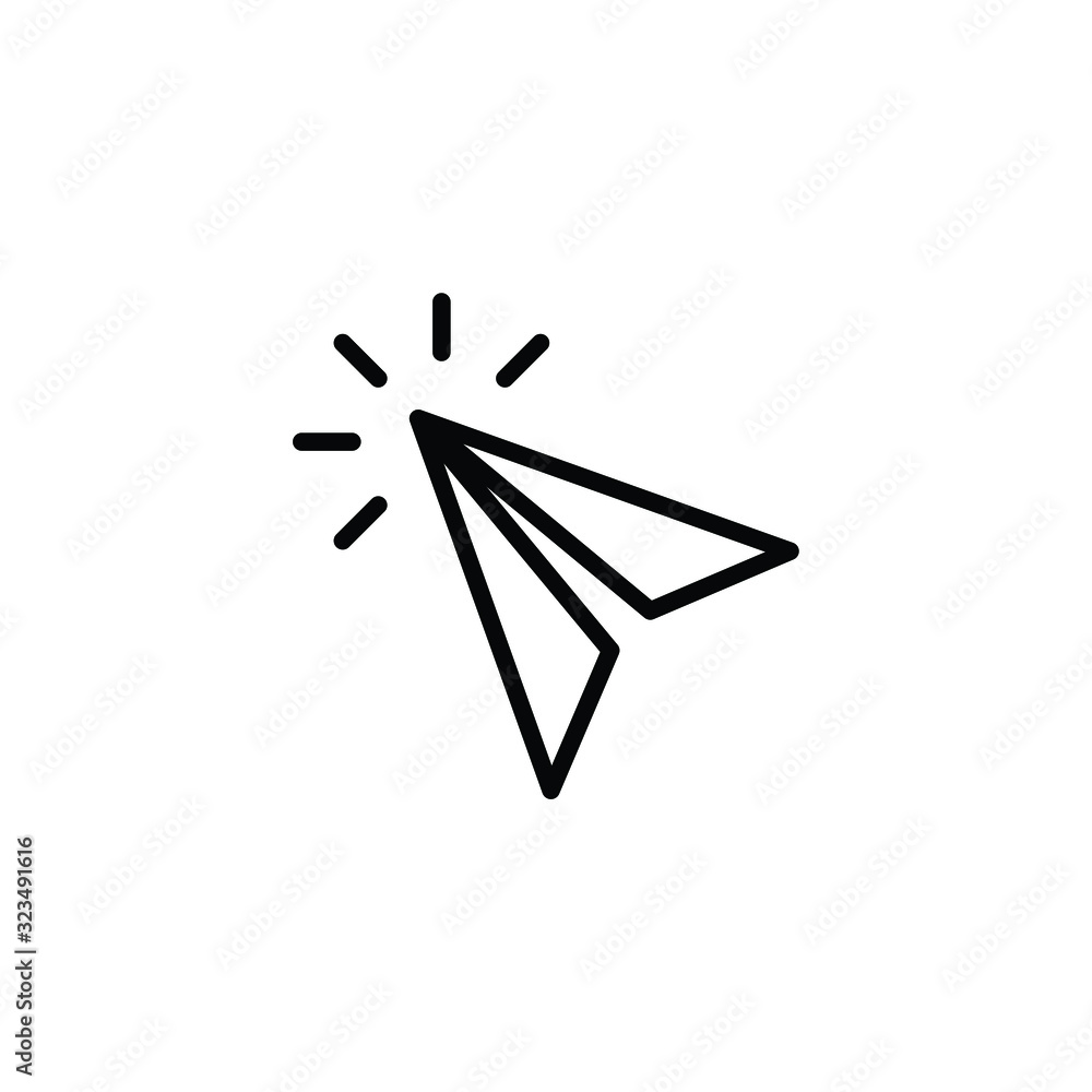 Poster click icon. cursor symbol icon. mouse click symbol