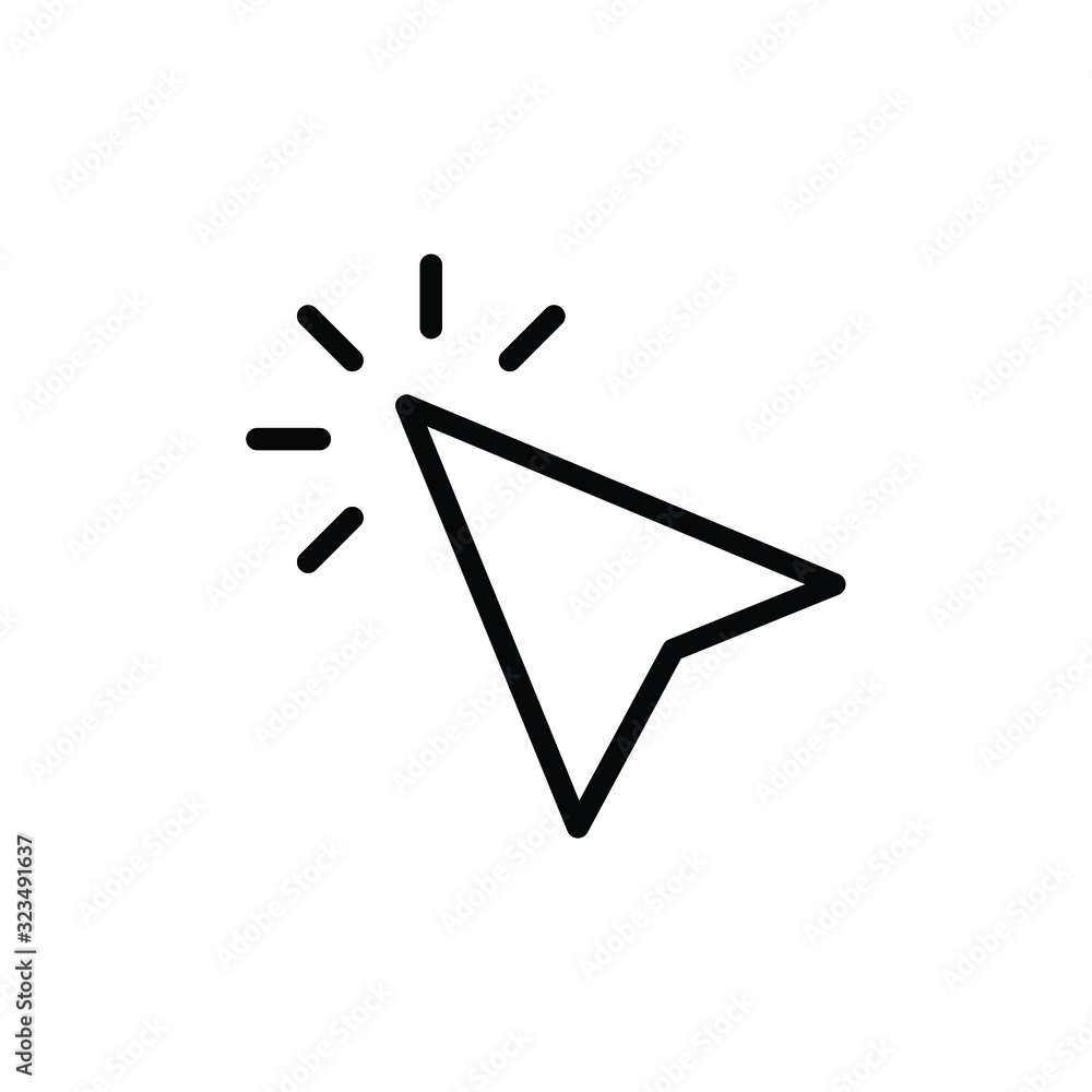 Poster click icon. cursor symbol icon. mouse click symbol
