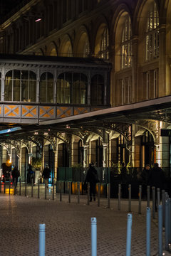 Street photography at night in St Lazare station - Paris, France