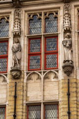 Obraz premium Provincial Hof window in Bruges, Belgium
