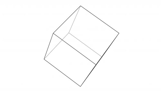 Geometric design, cube shape, seamless looped 4k animation