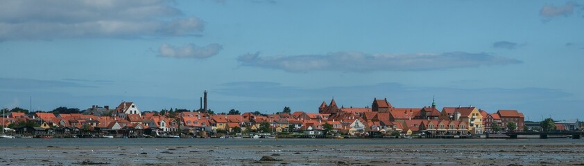 Obraz premium skyline of Kerteminde, Funen island, Denmark, banner 
