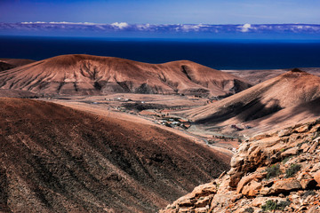 landscape view of northern fuerteventura.