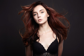 Naklejka premium Beautiful Hair Girl. Hair care. fashion beauty portrait