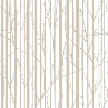 Branches of trees intertwine. Seamless pattern natural theme. Branches and stripes pattern