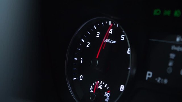 car tachometer arrow increase speed