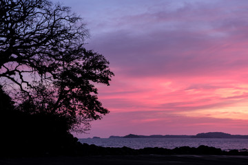 Fototapeta na wymiar Panama Sunset at Isla Palenque