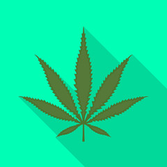 Vector illustration of hemp and cannabis icon. Graphic of hemp and leaf vector icon for stock.