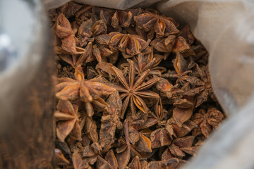 Star anise. Spice Illicium Verum