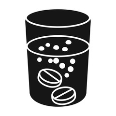 Glass of water vector icon.Black vector icon isolated on white background glass of water.