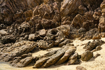 Close up of stones that being on the shore