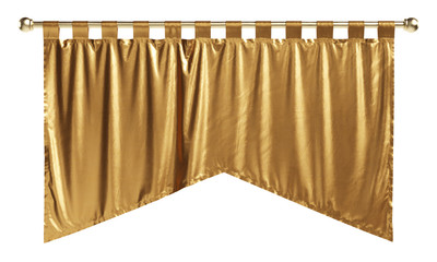 Golden medieval banner isolated on a white background. Clipping path included. 3d illustration