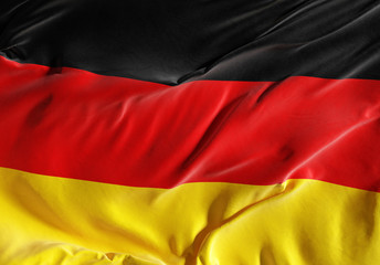 Flag of Germany close-up. 3D illustration.