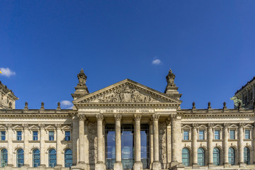 Obraz premium The National Assembly in Berlin, Germany. Front facade.