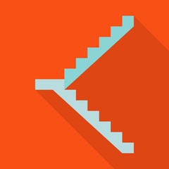 Fototapeta premium Metal staircase vector icon.Flat vector icon isolated on white background metal staircase.