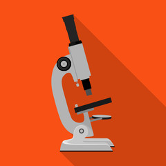 Laboratory microscope vector icon.Flat vector icon isolated on white background laboratory microscope.