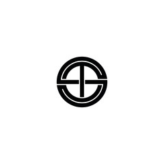 ST logo concept vector art logo
