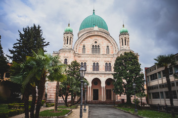 View of The Great Synagogue of Florence or Tempio Maggiore in italian, Florence, Tuscany, Italy