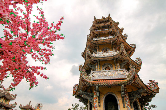 LInh An Pagoda which is free access to everyone  and is a popular torist destination in Da lat, Vietna