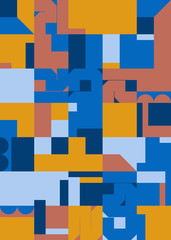 Brutalism Design Abstract Vector Pattern