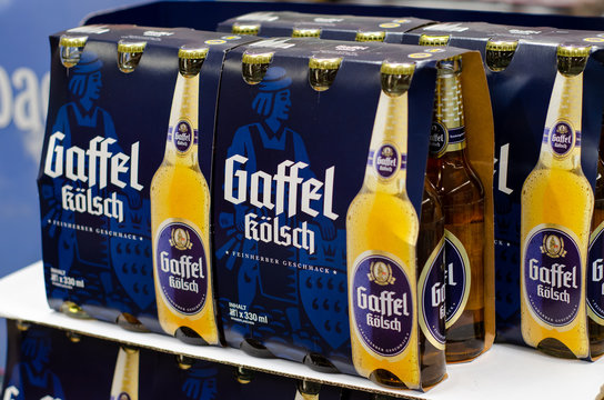 Blankenheim, Germany - July 27, 2019: Gaffel K&ouml;lsch Beer for sale in the store