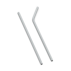 Metallic straw to use instead of plastic one