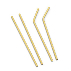 Metallic straw to use instead of plastic one