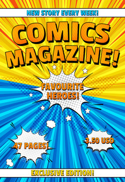 Comics Magazine Cover Template