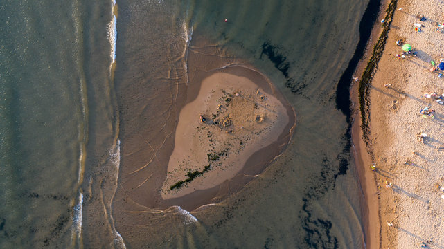 Sand bar in urugauy's coasts