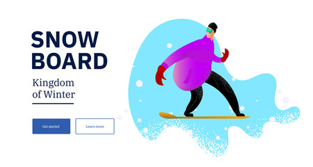 Cartoon style blonde ski girl in sunglasses on mountain background.