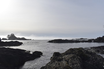 sunset on coast of sea