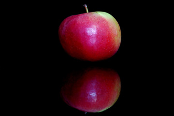 Apple on a black background